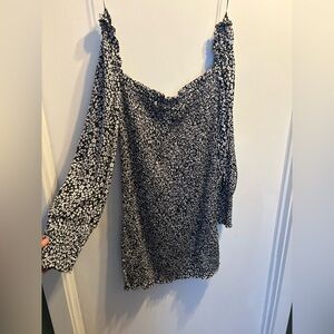 Dynamite Black and White Floral Dress